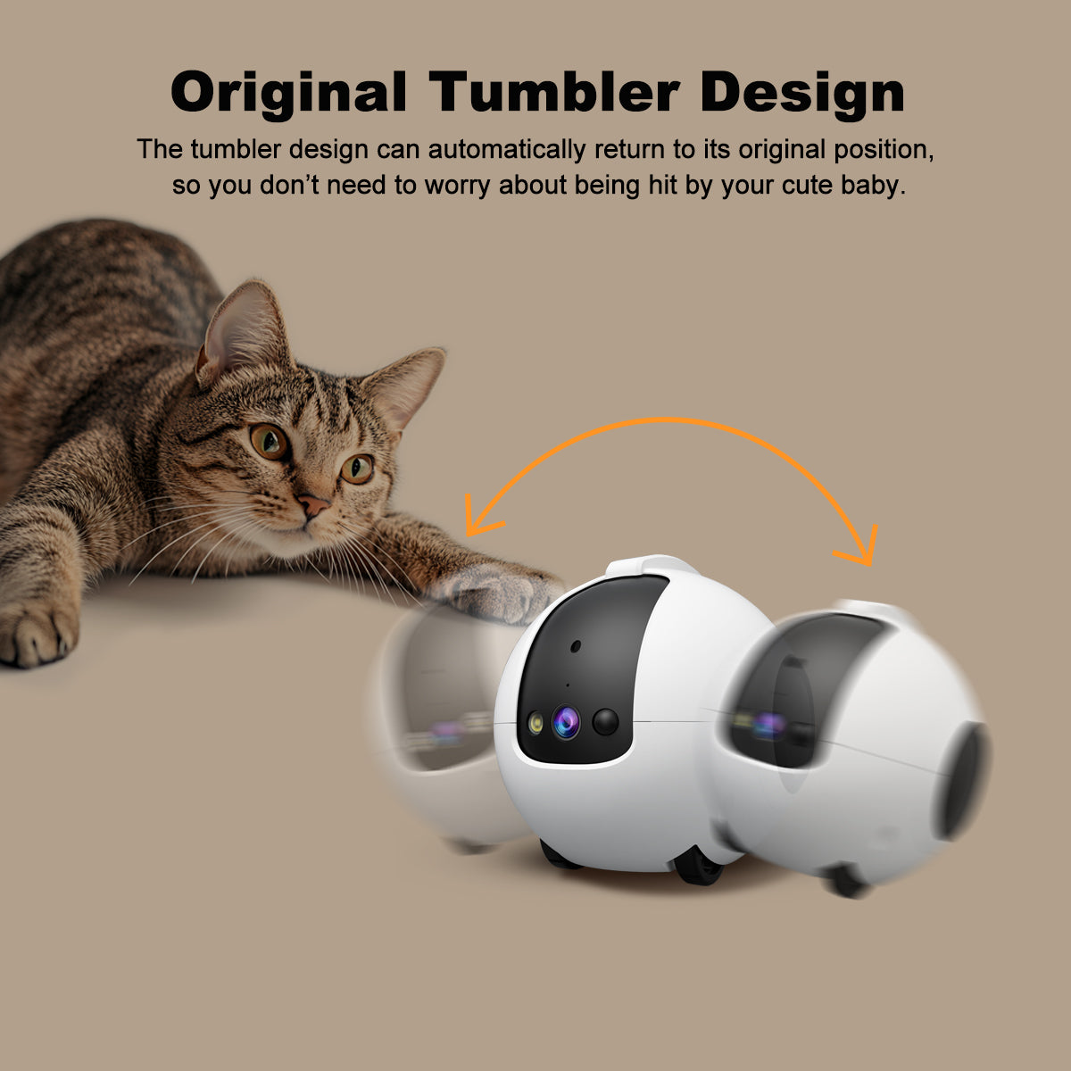 Pet AI Smart Toy: Tumbler, Laser Monitor, Wi-Fi, Large Capacity, Whole-Home Coverage, Mobile, Auto-Triggered, People Monitoring