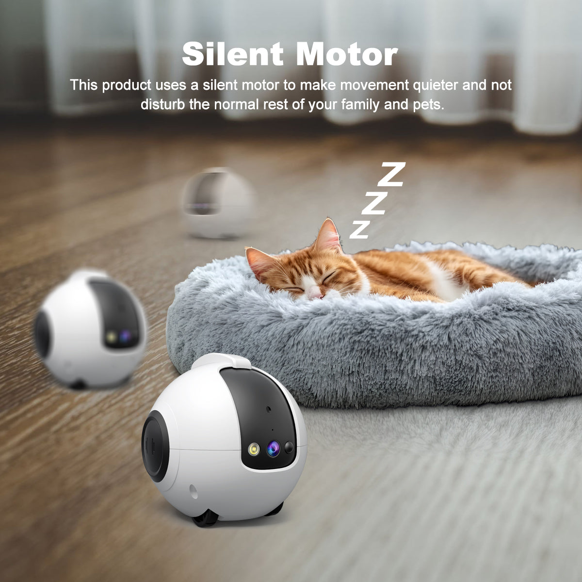 Pet AI Smart Toy: Tumbler, Laser Monitor, Wi-Fi, Large Capacity, Whole-Home Coverage, Mobile, Auto-Triggered, People Monitoring