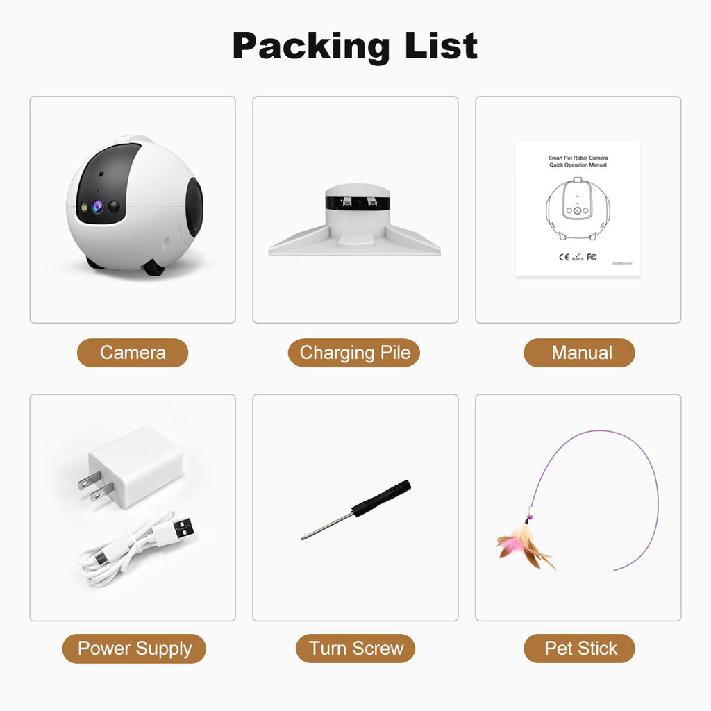 Pet AI Smart Toy: Tumbler, Laser Monitor, Wi-Fi, Large Capacity, Whole-Home Coverage, Mobile, Auto-Triggered, People Monitoring