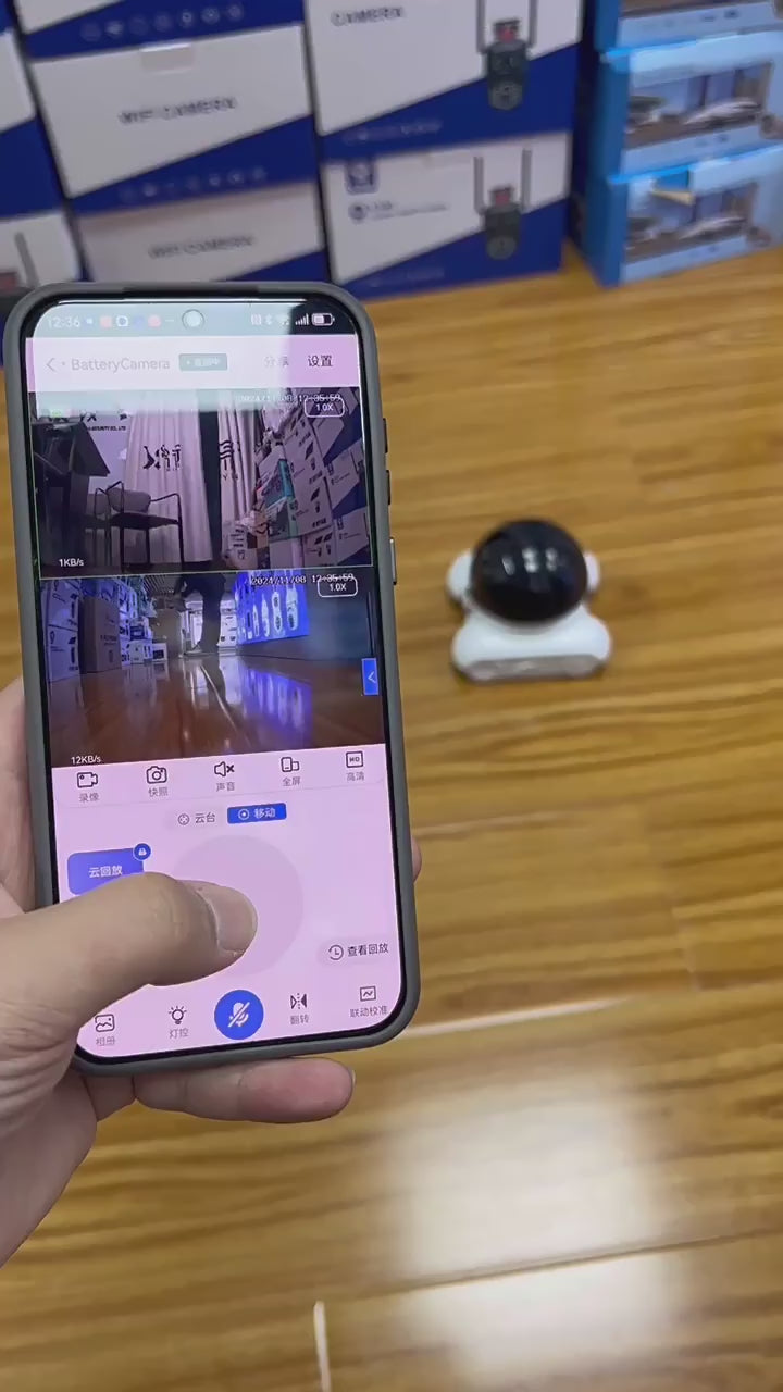 360° HD WiFi Mobile Surveillance Robot Car Smart Camera for Home Pet Monitoring